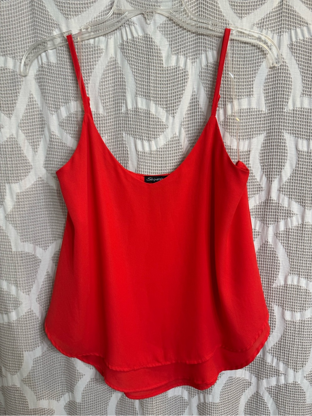 Shinestar Bright Red Spaghetti Strap Cami Tank